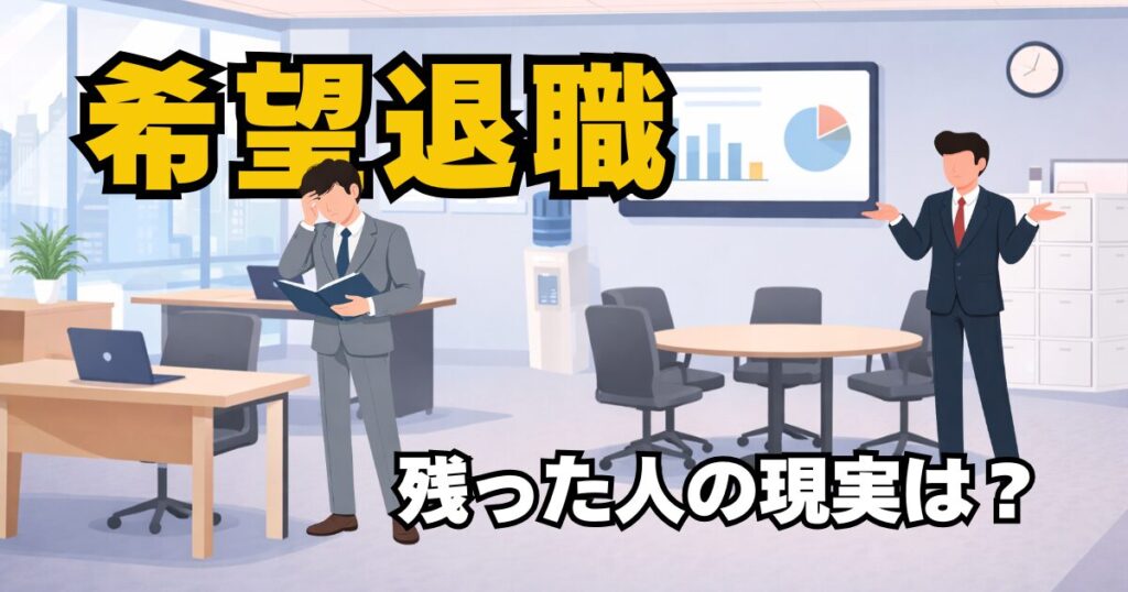 希望退職制度　残った人の現実は？