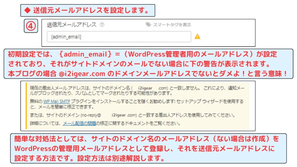 「WPForms」送信元メールアドレス設定説明20-7
